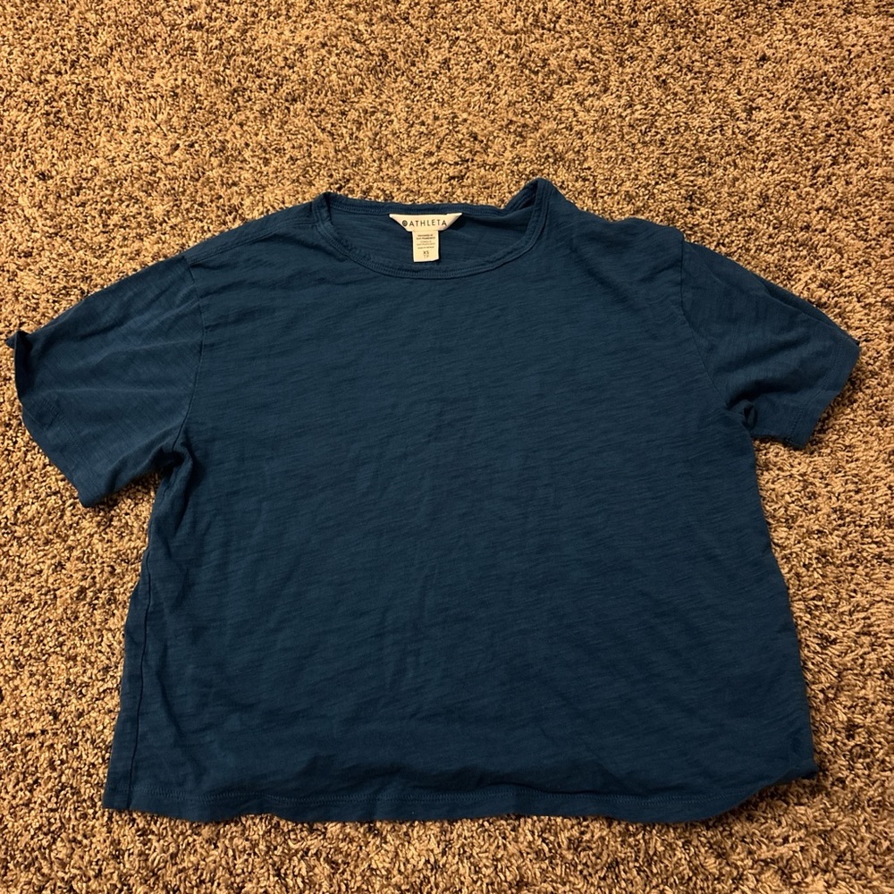 Athleta Blue Short Sleeve Top